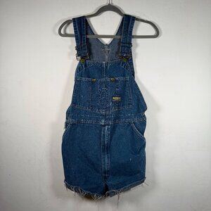 OshKosh B’gosh Vintage Blue Vestbak Denim Shortalls Jean Bib Overalls Shorts